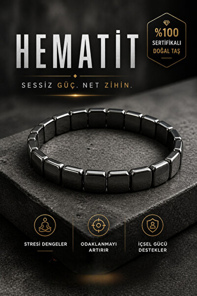 OSMANLI DOĞAL TAŞ Hematit Erkek Bileklik Yeni Seri No:2