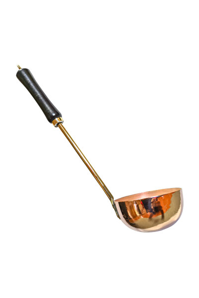 Destilatori Polonic din Cupru cu Maner din Bronz si Lemn, 10.3 cm, Alma Cozinha