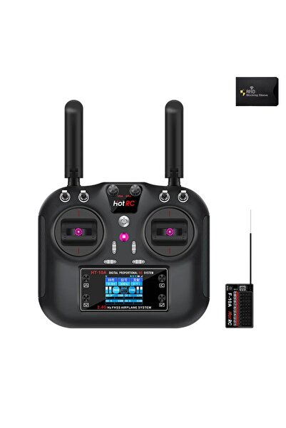 UnderShop Telecomandă radio HotRC HT-10A, 10 canale, telecomandă FHSS de 2.4G...