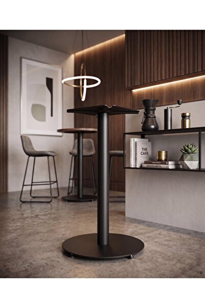 İREM Matte Prime 99 cm Yuvarlak Bistro Masa Ayağı - Kokteyl ve Bar Masası - E...