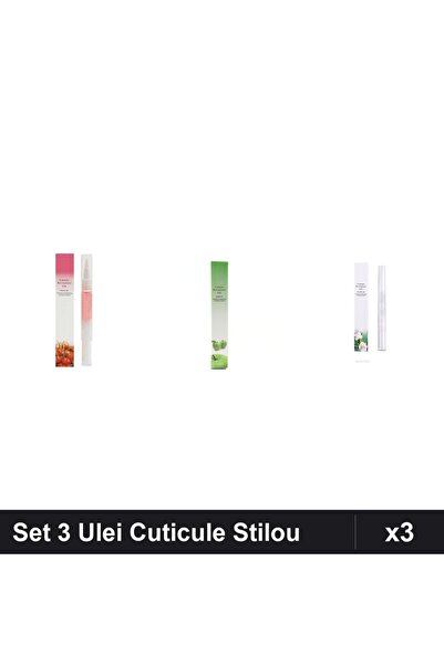 NAİLS Set 3 Ulei Cuticule Tip Stilou - Cherry, Măr Verde, Lily - Îngrijire Un...