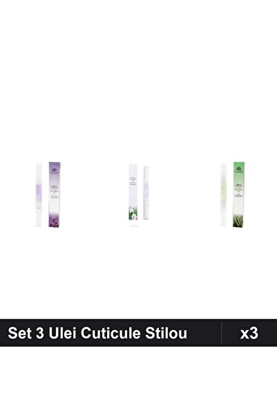 global fashion Set 3 Ulei Cuticule Tip Stilou - Lavanda, Lily, Aloe Vera -