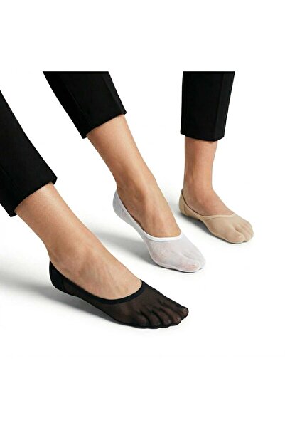 NoNameStore7 Set of 3 pairs of women's socks, Thin "invisible" soles, High el...