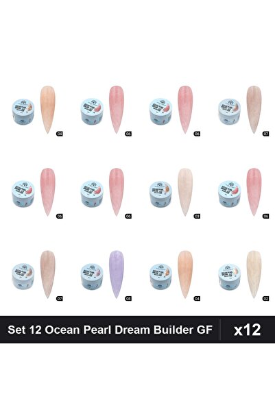 global fashion Set 12 Ocean Pearl Dream Builder 15g - Nr.02 Nr.03 Nr.04 Nr.06...