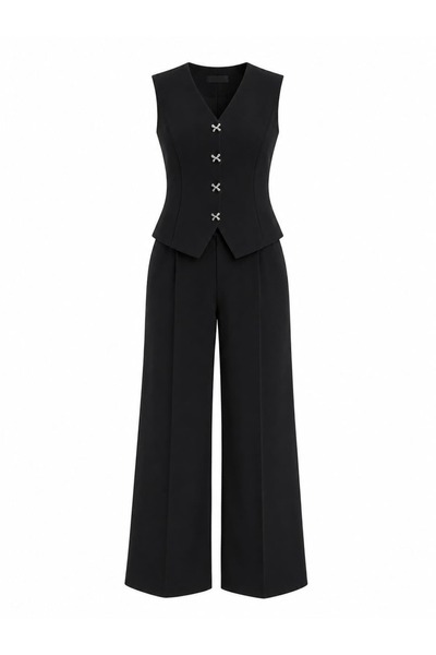 EFİL Bow Detail Vest Pants Set