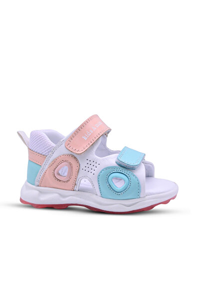 kids A more Flow Baby Girl Double Velcro White Color Closed Back Sandals
