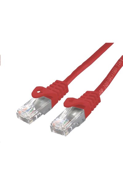 C-TECH Cablu patchcord Cat6, UTP, ƒçerven√Ω, 3m