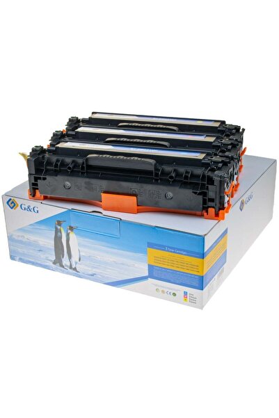 G&G Set de 3 tonere color pentru HP 125A /128A/131A C/M/Y
