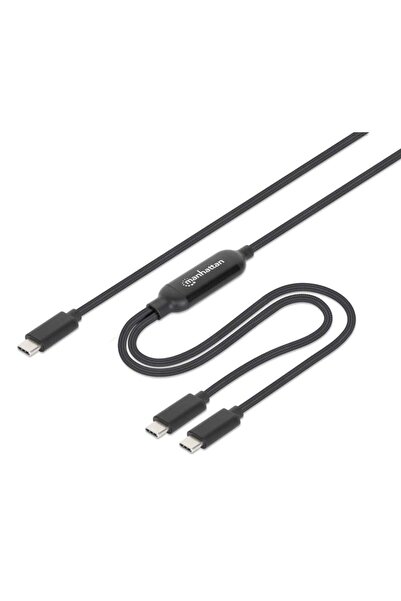 MANHATTAN Cablu de încărcare Dual USB-C 100 W 2 m negru
