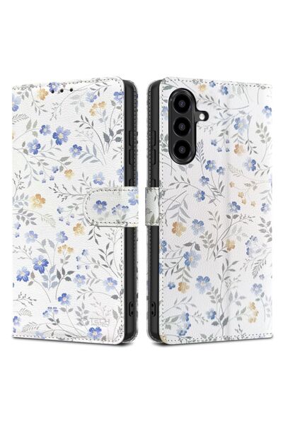 Spigen TECH-PROTECT WALLET GALAXY A56 5G SPRING FLOWERS