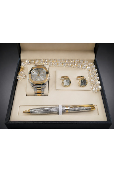 Boxman Luxury Men's Gift Set – Watch, Pen, Cufflinks, and Prayer Beads | Unpa...