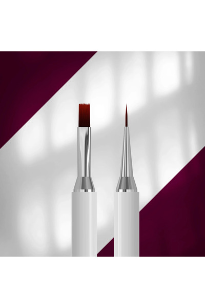 STALEKS Exclusive Çift Uçlu Sentetik Nail Art Fırçası 10-10mm Manyetik Kapakl...