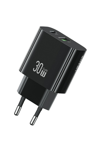 Usams ≈Åadowarka sieciowa CC316 T65 30W 1xUSB-C 1xUSB-A Fast Charging czarny