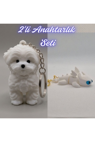 3DAtölyeMaker White Maltese Terrier and How to Train Your White Dragon Dragon...