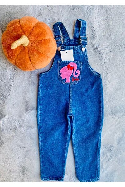 hira kids collection Embroidered Girls' Denim Salopet