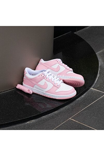 Nike DUNK LOW WHİTE MEDİUM SOFT PİNK SNEAKER AYAKKABI-SPORTXSTORE