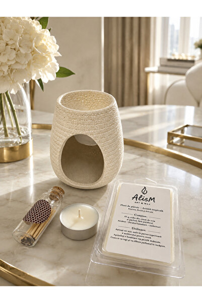 AlisM Art&Wax AlisM Art & Wax Aromatherapy Set – Ceramic lamp for wax melts +...