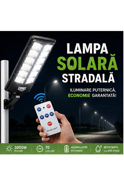 OEM Lampa solară stradală 3000W 70 CM W789B-6 (RO-V02) (PLD)