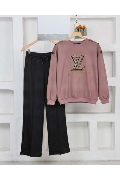 Ay Girls' Stylish Stone-Embellished Set