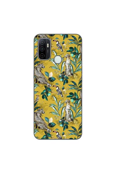OEM Husa compatibila cu Oppo A53 Silicon Gel Tpu Model Yellow Jungle Pattern