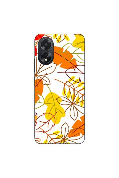 OEM Husa compatibila cu Oppo A18 Silicon Gel Tpu Model Autumn Vivid Leaves
