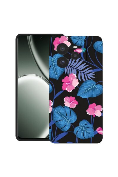 bestcase Калъф за Realme GT 7 Pro, Премиум тънък силиконов 1.2ММ, Тропически ...