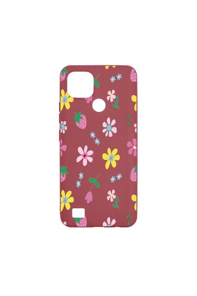 bestcase Θήκη σιλικόνης, Συμβατή με Realme C21, Λουλούδια, ανθεκτική στη φθορ...