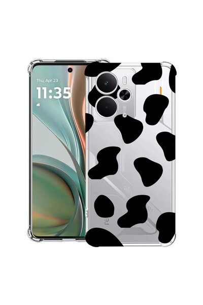 bestcase Husă pentru Realme 14 5G cu design Black Cow, Antișoc, cu colțuri în...