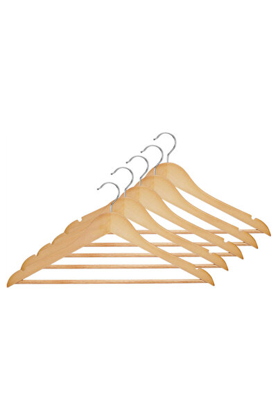 Choice 5pcs 5Pcs Wood Coat Hangers Smooth Finish Wooden with Non Slip Pants B...