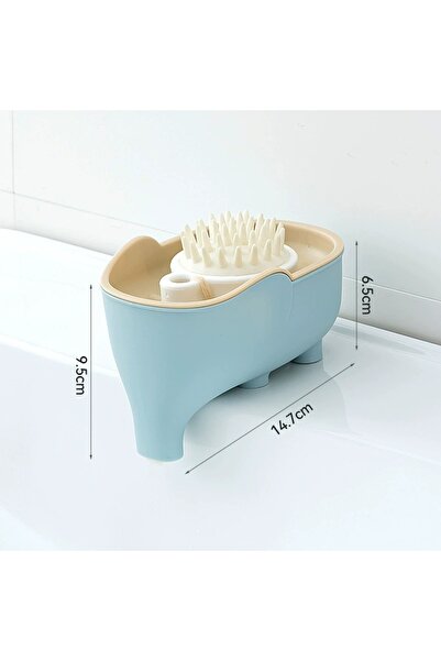 Choice1 حامل صابون أزرق للحمام، صندوق صابون جديد بطبقتين، تصميم إبداعي على شك...