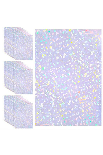 Choice7 10pcs Gem 10pcs Transparent Holographic Overlay Vinyl Lamination Shee...