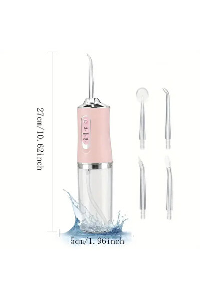 choice2 pink Portable Smart Electric Oral Irrigator Water Flosser 3 Modes Rec...