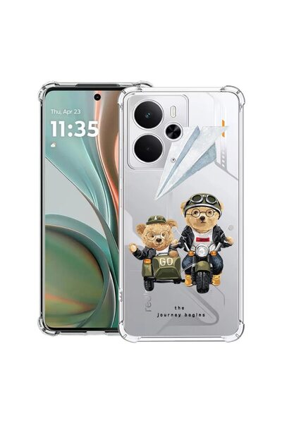 bestcase Husă pentru Realme 14 5G cu design Teddy On The Road, antișoc, cu co...
