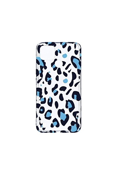 bestcase Διαφανής Θήκη Σιλικόνης 2MM, Συμβατή με Realme C25Y, Μπλε Σχέδιο Λεο...