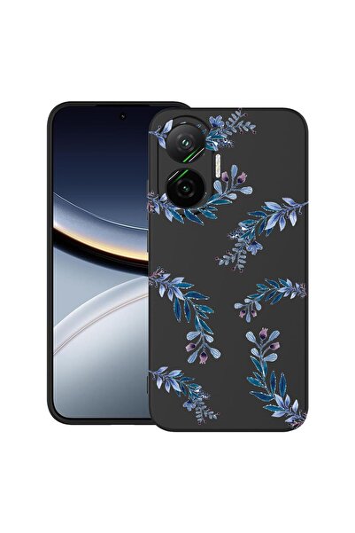 bestcase Θήκη για Poco F7 με σχέδιο μπλε λουλουδιών, TPU Ματ Εξαιρετικά Λεπτή...