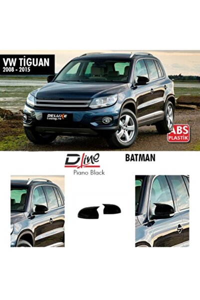 DELUXETUNING Capace oglinzi compatibile cu VW Tiguan 2007-2015 Negru Lucios S...