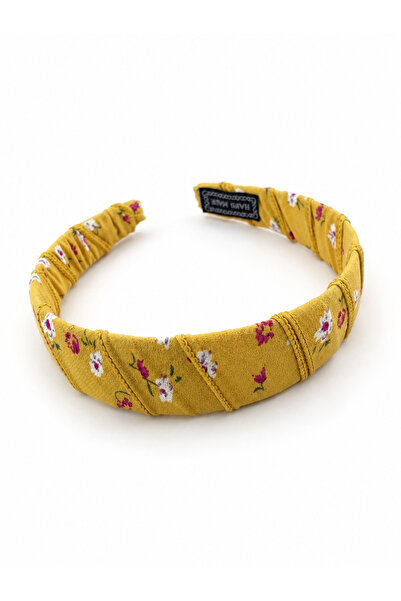 Retrobird Coroană cu design cu șnur pentru femei, galbenă