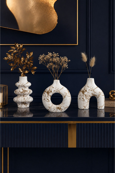 betonmall Set de 3 vaze în stil nordic boem |   Vaze decorative minimaliste d...