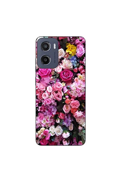 OEM Husa compatibila cu Motorola Moto G05 Silicon Gel Tpu Model Trandafiri Roz