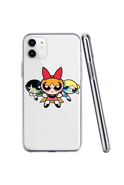 OEM Θήκη συμβατή με Apple iPhone 11, διαφανής σιλικόνης, με σχέδιο Powerpuff ...