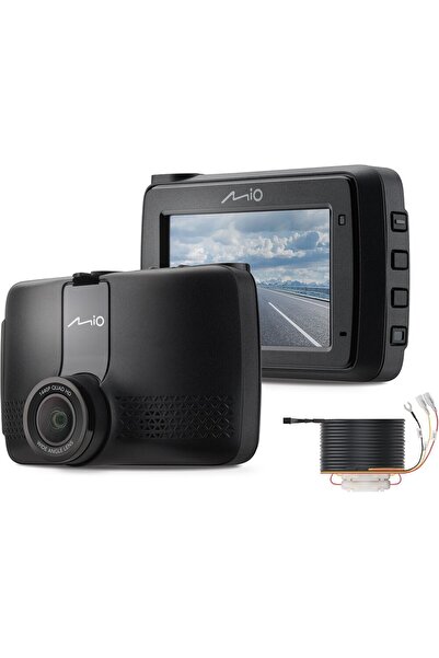MİO MiVue 802W Pro Car DVR Camera, Quad HD, 2.7", Wi-Fi, G-Sensor + Parking Kit