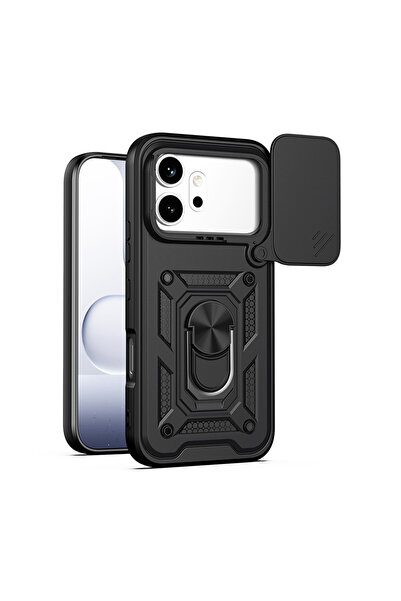 UnDePlus Honor 600 5G Kılıf Kamera Korumalı Zırh Tank Sürgülü Vega Kapak