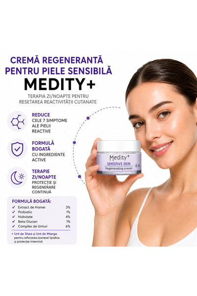 Medity+ Crema regeneranta pentru piele sensibila