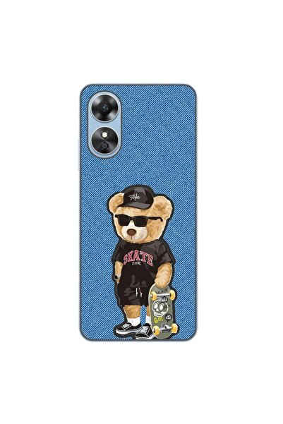 OEM Husa compatibila cu Oppo A17 Silicon Gel Tpu Model Bear Skate Fashion