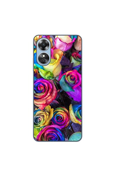 OEM Husa compatibila cu Oppo A17 Silicon Gel Tpu Model Trandafiri Colorati