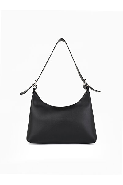 SHAKA Black Shk325 Soft Leather Look Baguette Hand, Arm and Shoulder Bag