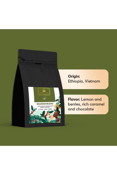 The Caphe Vietnam Velvet Roast Coffee – Arabica & Robusta Blend (Whole Beans) 500g | Medium Roast, Balanced & Aromatic