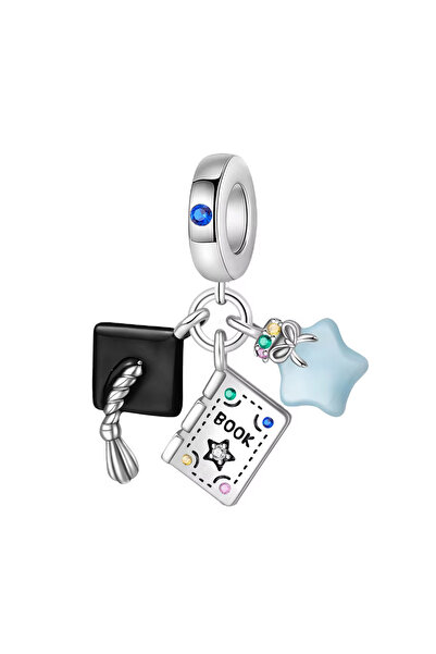 Fubena Graduation, Book and Shining Star Dangle Charm