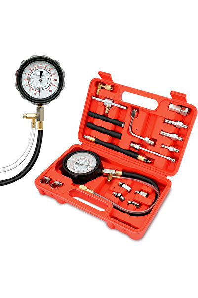 OEM Kit de testare a presiunii combustibilului 0-140 PSI (10 bar), 19 piese