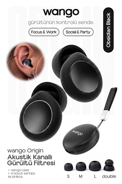 wango Origin Akustik Kanallı Hi-Fi Kulak Tıkacı - Konser, Çalışma ve Sosyal O...